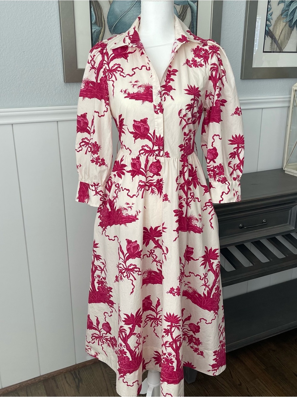Tara Jarmon
Women's Rivoltine Dress In Ecru Floral Midi Dress